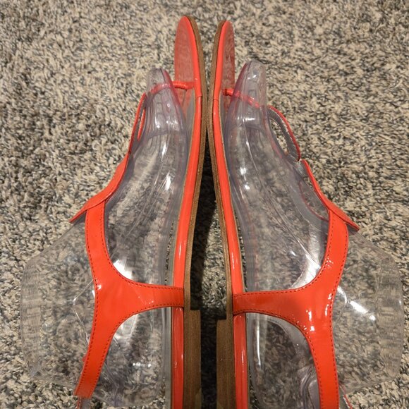 Boden Orange Patent Leather Thong Sandals 41/9.5 - Picture 5 of 9